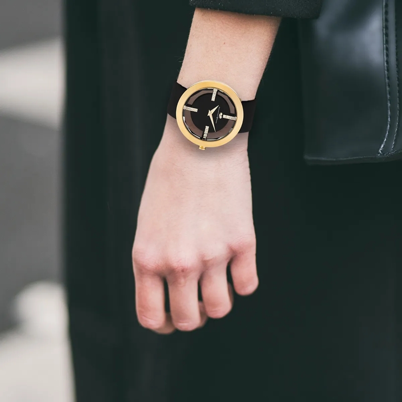 Rhodenwald & Söhne Automatikuhr Damen Armbanduhr Lucrezia Echtleder gold(Image 2)