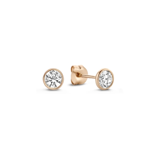 Isabel Bernard Earcuffs La Concorde Loane 14 Karat Ear Studs With Zirconia Rose Gold