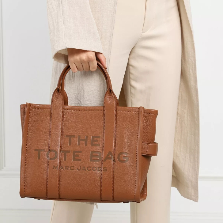 The Small Leather Tote Bag in Brown - Marc Jacobs