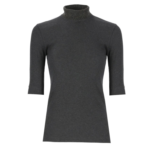 Brunello Cucinelli Pullover Sweater With Jewel Black