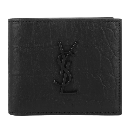 Saint Laurent Paris West Wallet Leather Black Bi-Fold Portemonnaie