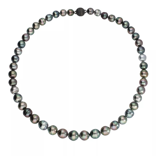 BELORO Necklace Magnetic Tahiti Pearls Silver Black Rhodium Plated Mittellange Halskette