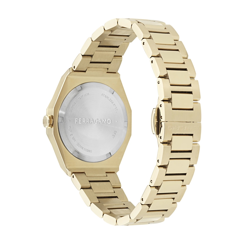 Salvatore Ferragamo Quarzuhr Quarz-Analoguhr Versilia 3H gold(Image 3)