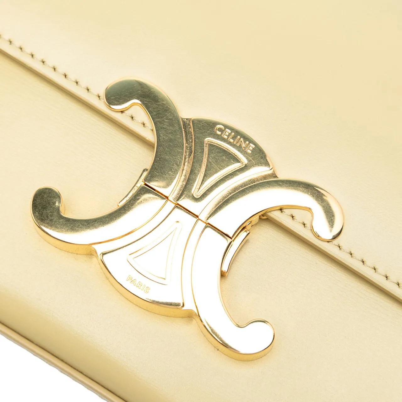 Thumbnail - Celine Hobo Bags - Shiny Calfskin Claude Shoulder Bag - Gr. unisize - in Gelb - für Damen