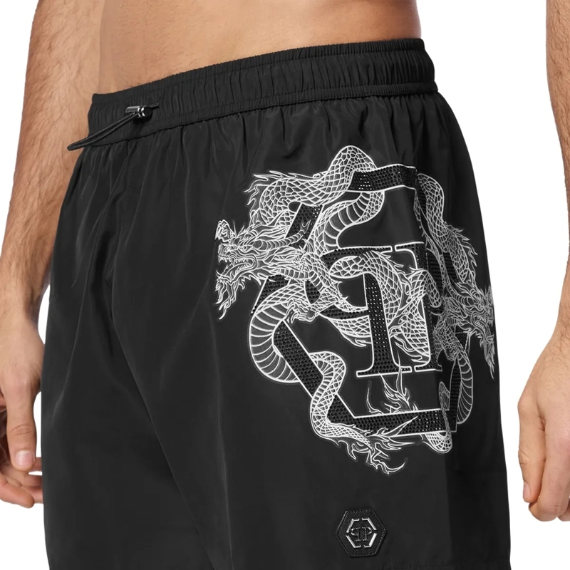 Philipp Plein Shorts Badehose Dragon schwarz(Image 4)