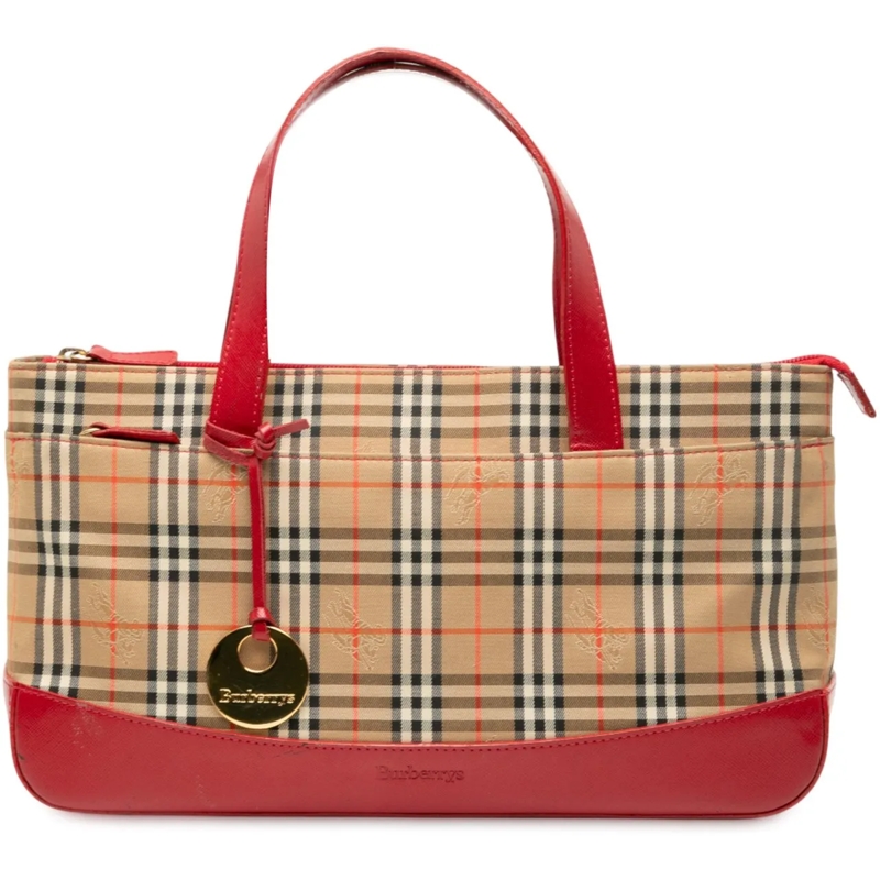 Burberry Fourre-tout Haymarket Check Canvas Handbag braun