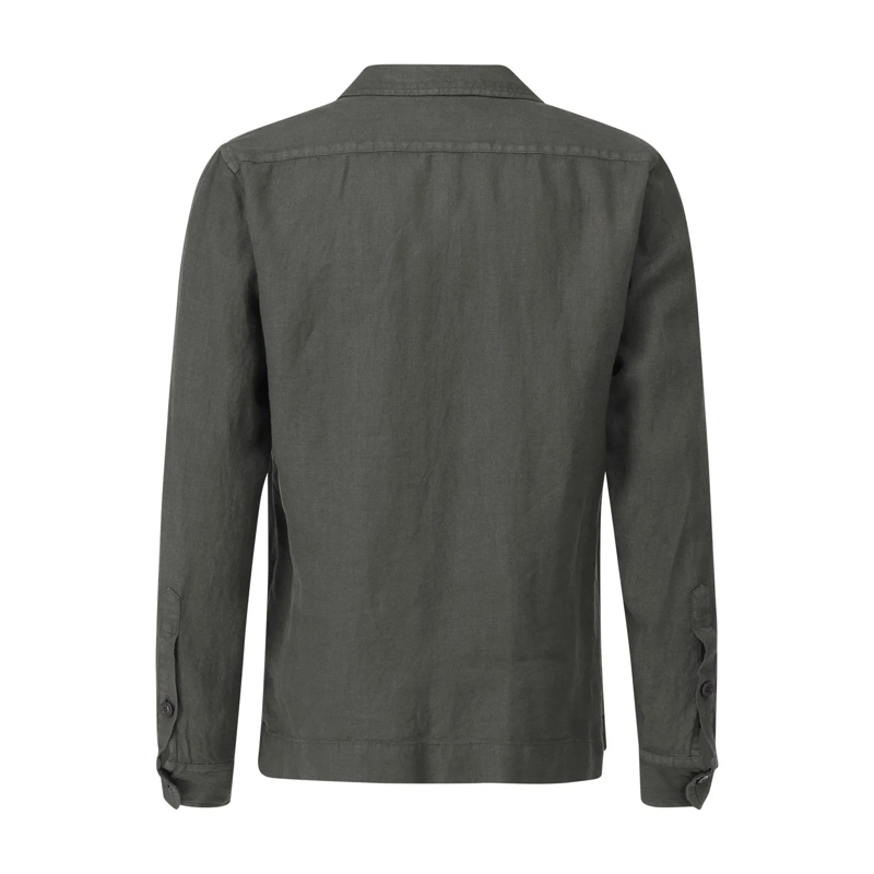 Boglioli Colbert Hemd aus Leinen Graugrün(Image 3)