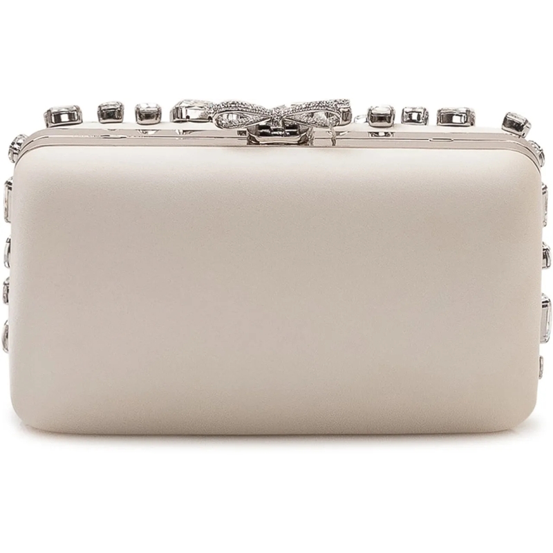 Self Portrait Clutch Clutch con Cristalli Applicati weiß(Image 4)