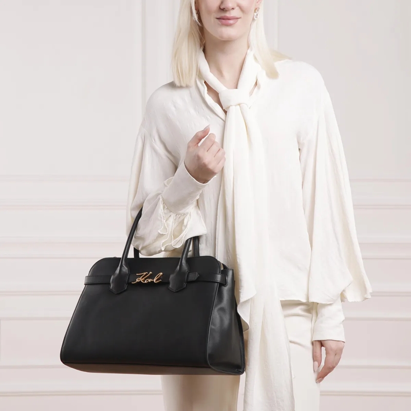 Karl Lagerfeld Tote K/Signature Top Handle Black/Gold(Image 2)