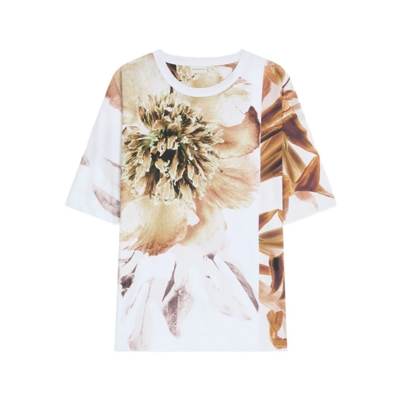 Dries Van Noten T-Shirt Short-Sleeved Crew Neck T-Shirt Neutrals