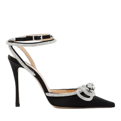 Mach&Mach Black Double Bow Sandal Black Sandalo