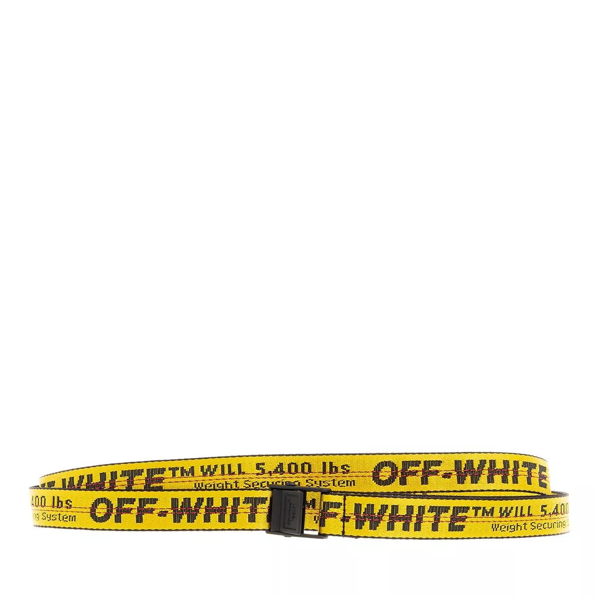Maaltijd Aanval Slepen Off-White Mini Industrial Belt H25 Yellow Black | Geweven Riem | fashionette