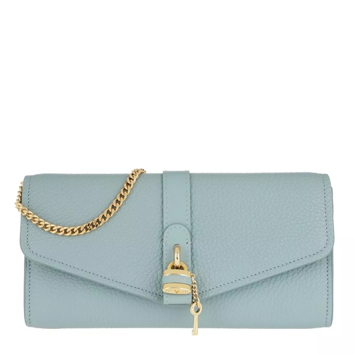Chloé Aby Wallet On Chain Faded Blue Pochette-väska