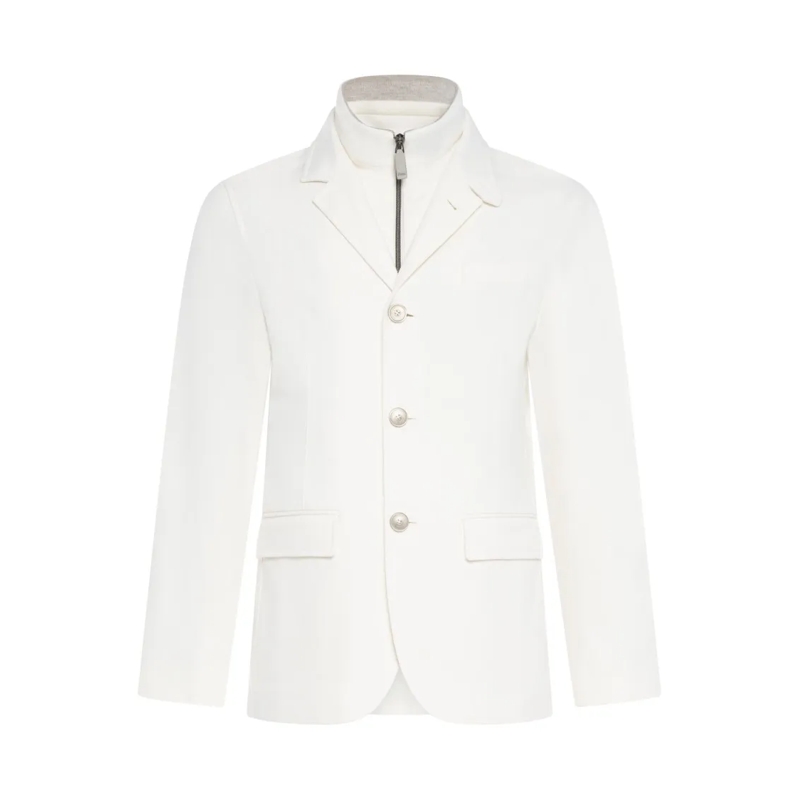 Herno Daunenjacke Silk-Cashmere Blend White Herno Jacket White