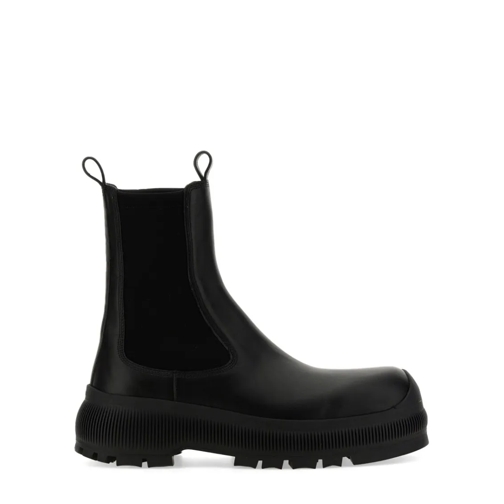 Jil Sander Stiefel Black Calf Leather Chelsea Boots Black
