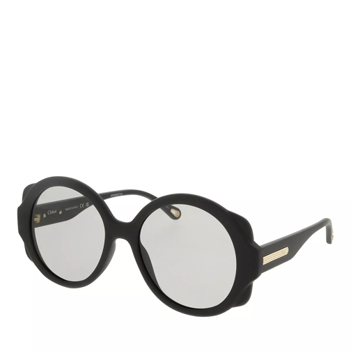 Chloé MIRTHA recycled plastic rounded sunglasses Black-Black-Grey Sonnenbrille