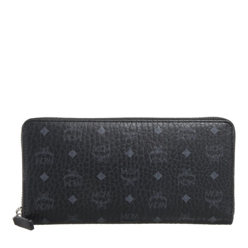 MCM Portemonnaie mit Zip-Around-Reißverschluss Aren Visetos Zip Around Lrg Bk Black