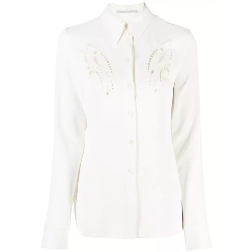 Stella McCartney Beige Petal Crochet Shirt White 