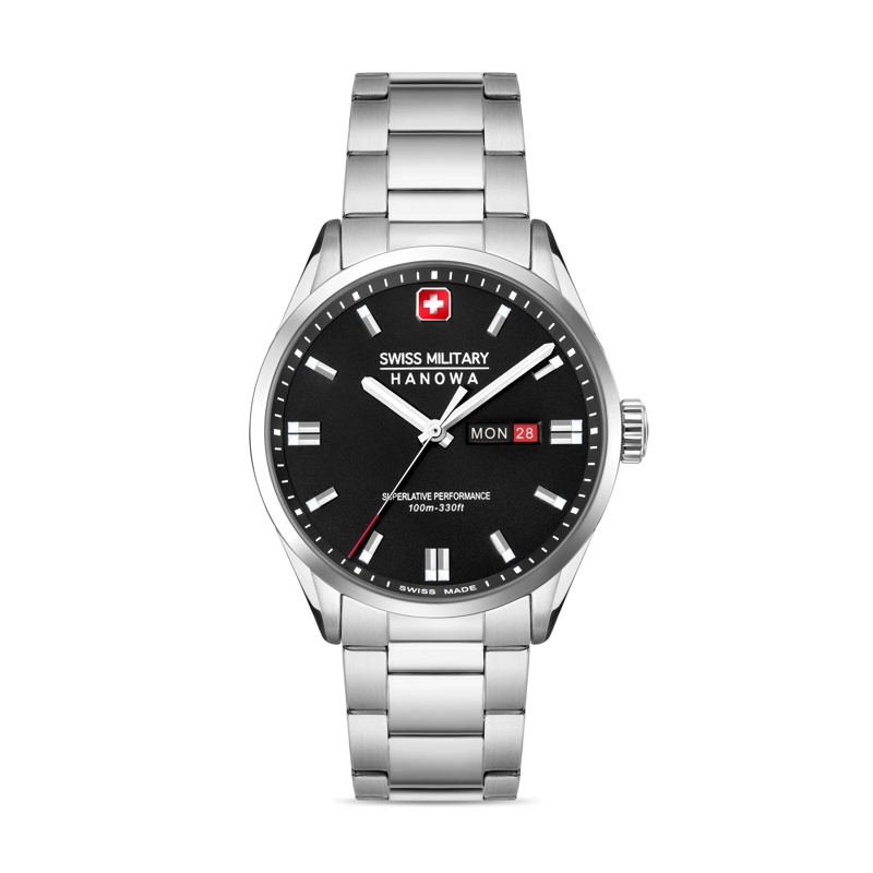 Swiss Military Hanowa Quarzuhr Quarzuhr Roadrunner Maxed silber