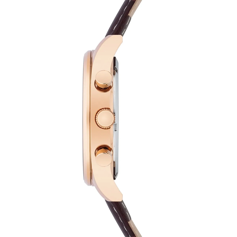 Rhodenwald & Söhne Automatikuhr Herren Armbanduhr Goodwill Echtleder rosegold(Image 5)