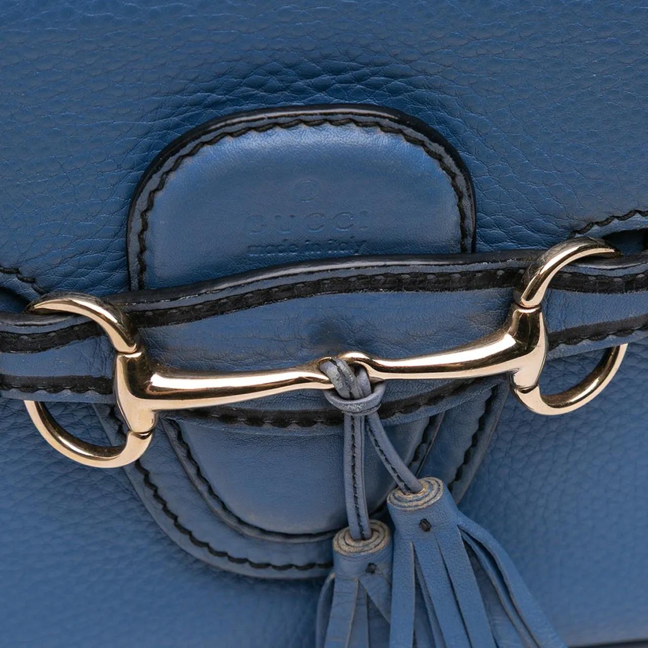 Thumbnail - Gucci Hobo Bags - Medium Leather Emily Shoulder Bag - Gr. unisize - in Blau - für Damen