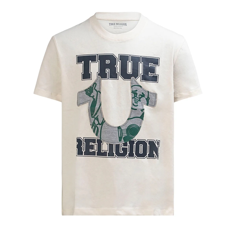 True Religion T-Shirt T-Shirt HORSESHOE winterweiß
