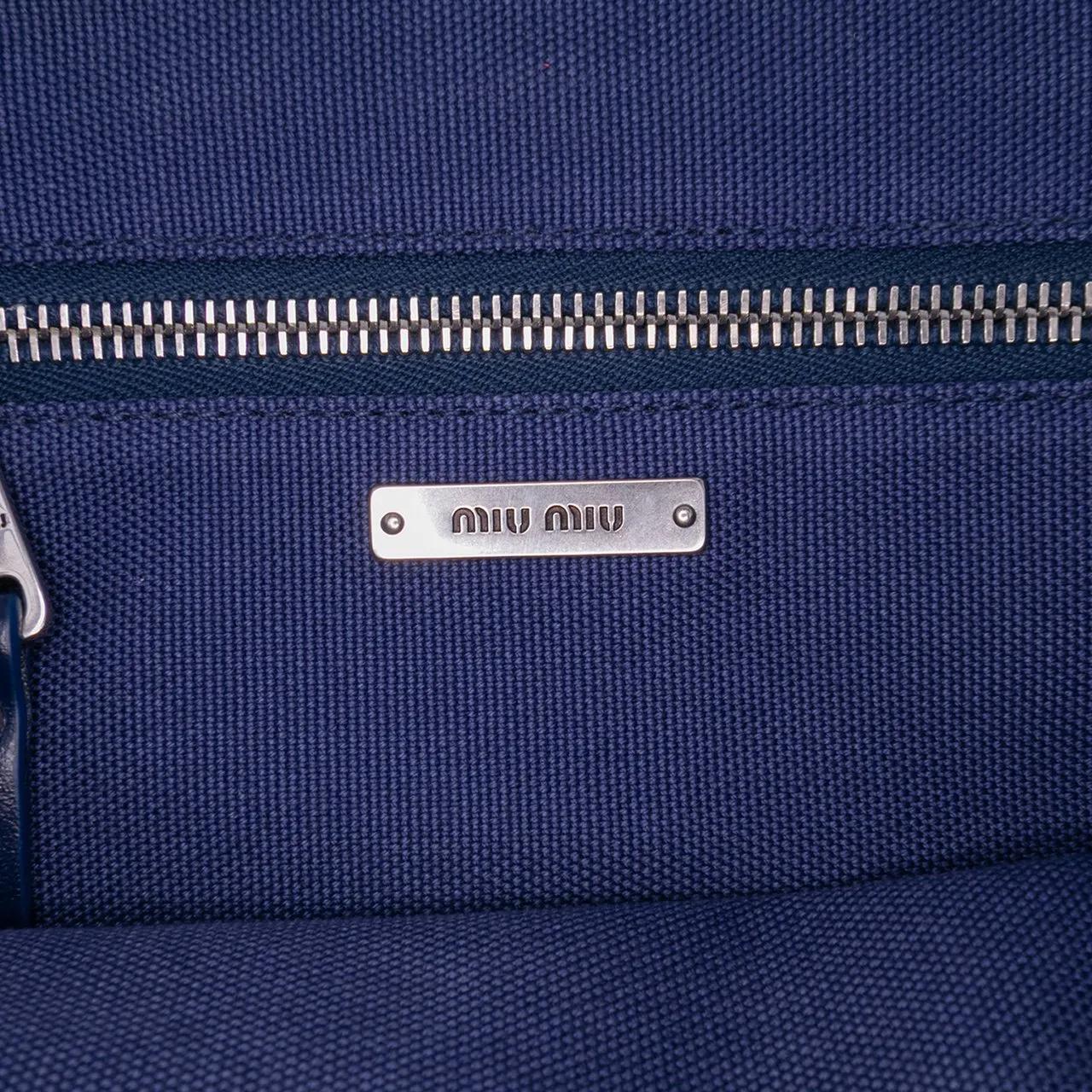 Thumbnail - Miu Miu Hobo Bags - Canvas Convertible Tote - Gr. unisize - in Blau - für Damen