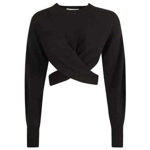 Alexander McQueen Cut-Out Wool Sweater Black 