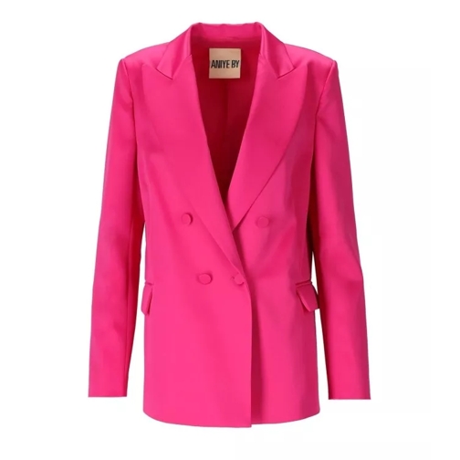 Aniye By Tina Fuchsia Double-Breasted Blazer Pink Blazer