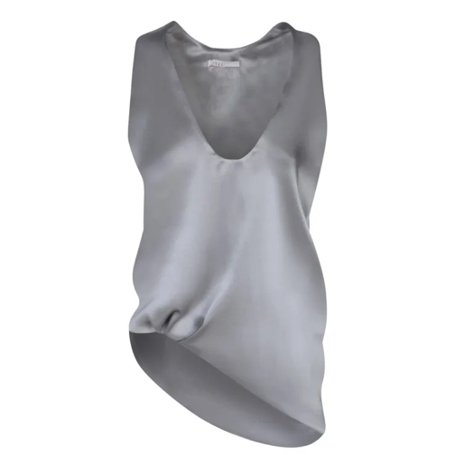 REV Light Grey Satin Asymmetric Satin Top Grey 