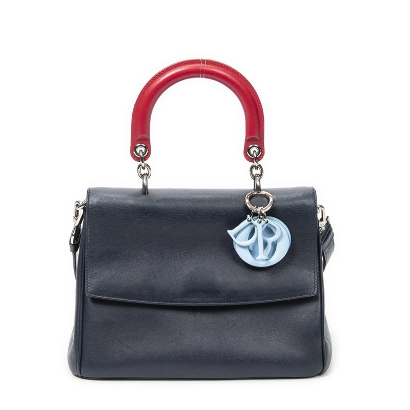 Christian Dior Crossbody Bag Small Tricolor Be Dior Flap marineblau