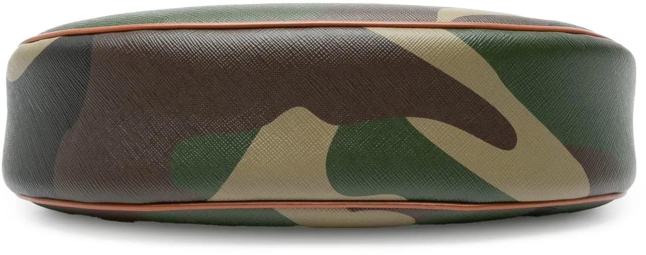 Celine Shoppers Coated Canvas Camouflage Ava Shoulder Bag in groen