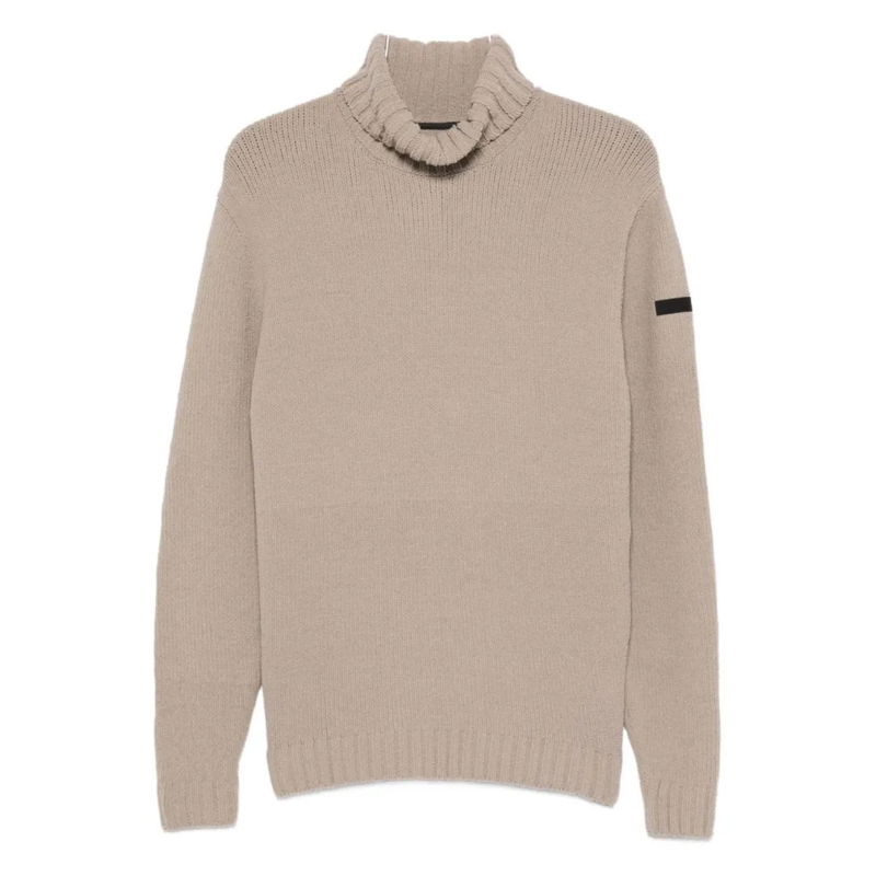 Rrd Pullover Ribbed High Collar Sweater Neutrals