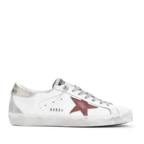 Golden Goose Superstar White Red Cow Leather Sneakers White sneaker basse