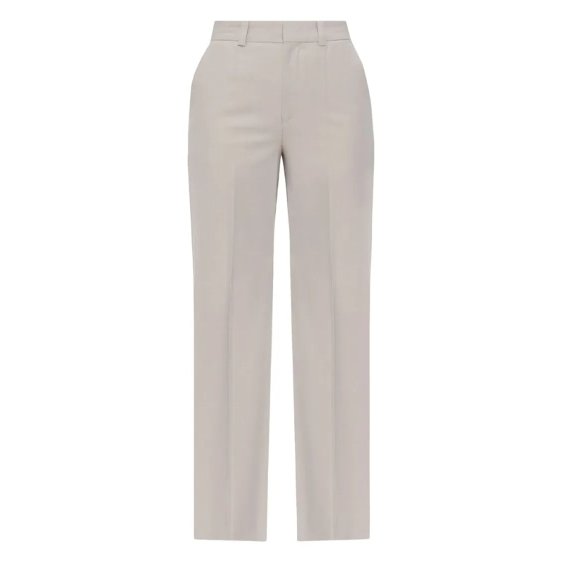 Victoria Beckham  Tailored Gray Trousers With Straight-Leg Silhouett Pink