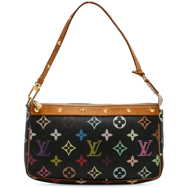 Louis Vuitton Schultertasche Monogram Multicolore Pochette Accessoires schwarz