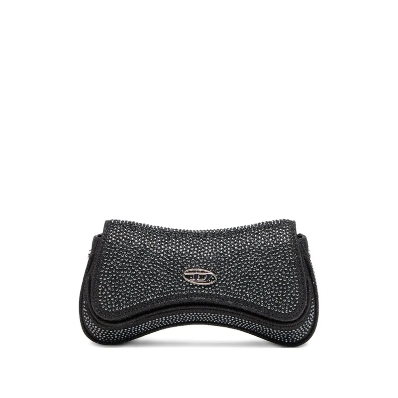 Diesel Schultertasche Curved Black Handbag Black