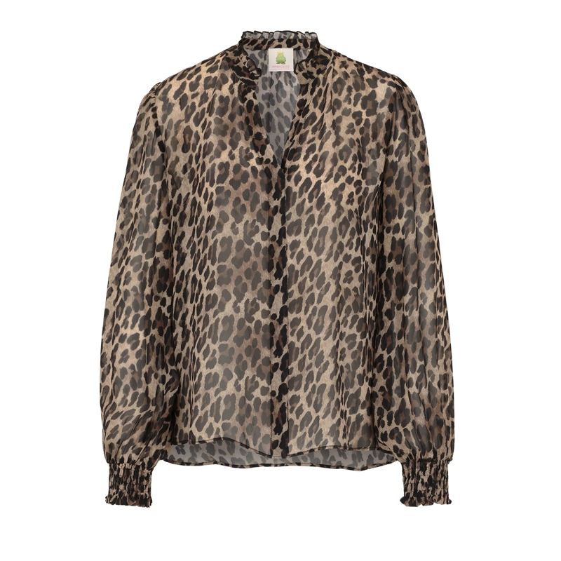 Princess goes Hollywood Bluse Blusenshirt mit Rüschen beige