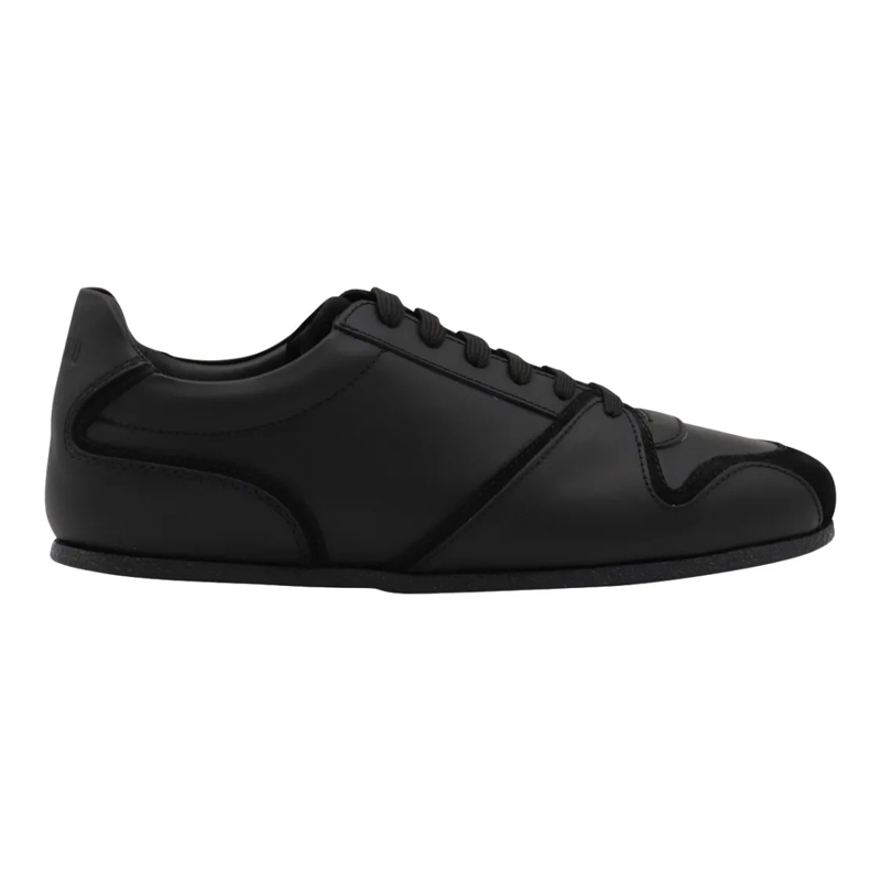 Moschino Low-Top-Sneaker Black Sneakers With Smooth Upper Black