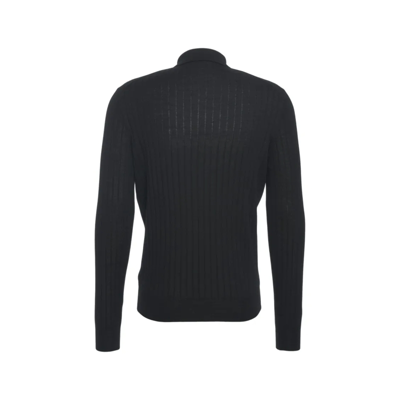 Gender Polo Fine Knit Polo Shirt Black