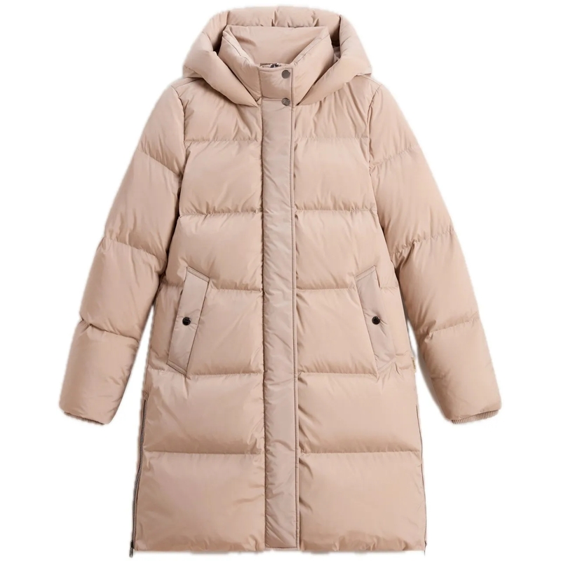 Woolrich Daunenjacke Kelly Jacket Long Light Taupe taupe