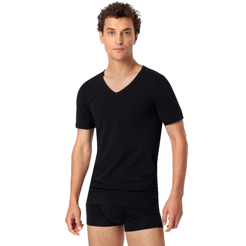 SCHIESSER Hemd 2PACK T-shirt 4er Pack schwarz(Image 2)