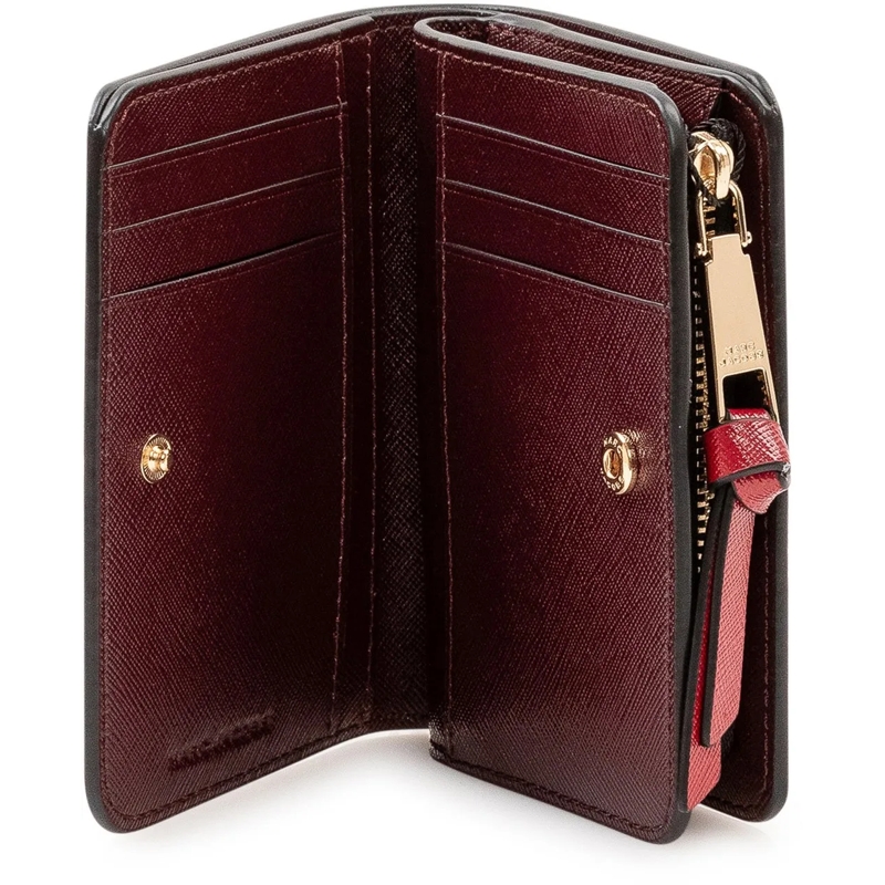 Marc Jacobs Geldbörse The Mini Compact Wallet con Placca Logo schwarz(Image 2)