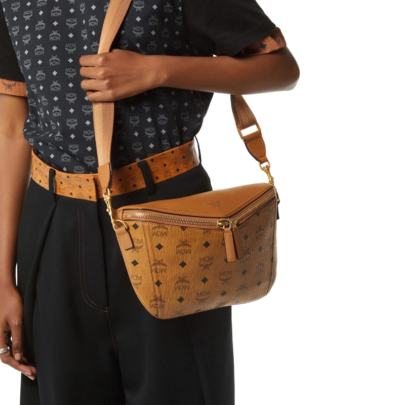 MCM Crossbodytas Diamond Vi Lthr Mix Crossbody Sml Co Cognac(Image 2)