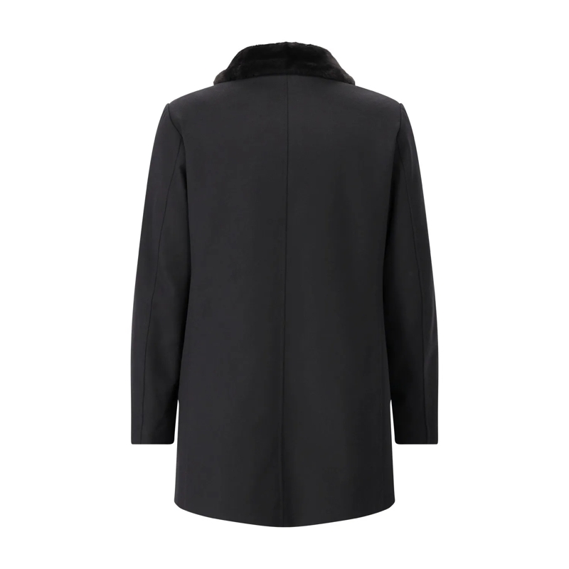 Gimo's Übergangsjacke Wolljacke mit Pelzfutter blau(Image 2)