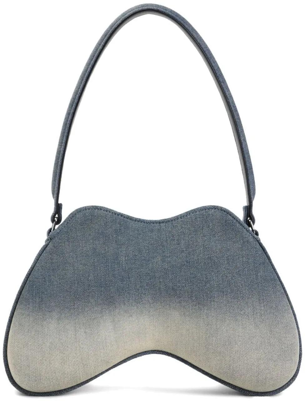 Diesel Grijze Schoudertas met Ovaal D Plaque Gray Dames