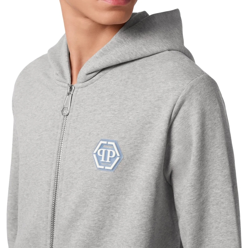 Philipp Plein Top Kapuzen-Sweatjacket Iconic Plein grau(Image 5)