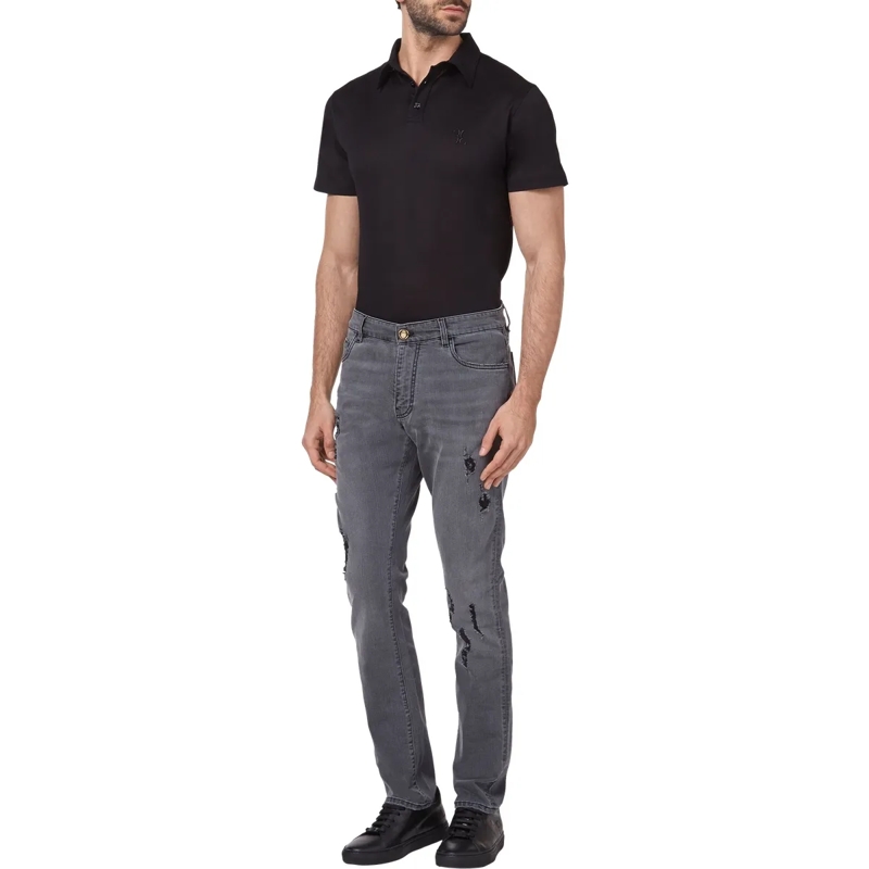 BILLIONAIRE Jeans mit geradem Bein Jeans Regular Fit Statement grau(Image 3)