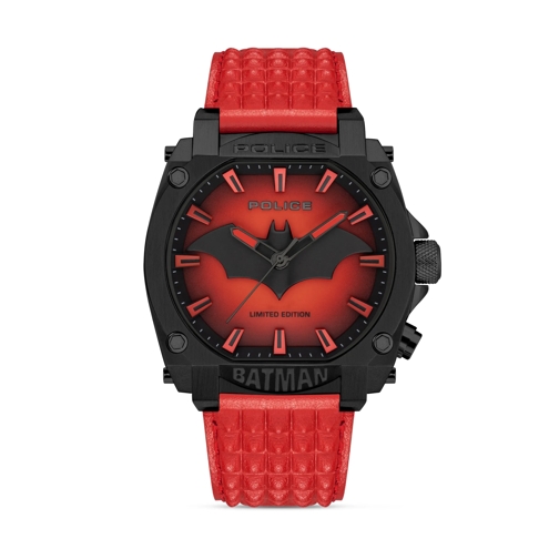 Police Automatikuhr Quarzuhr Batman rot