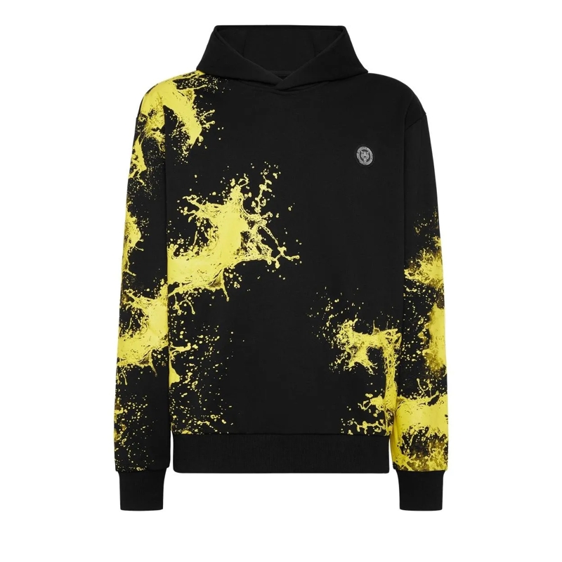 Plein Sport Sweatjacke Kapuzen-Sweatshirt Splash schwarz